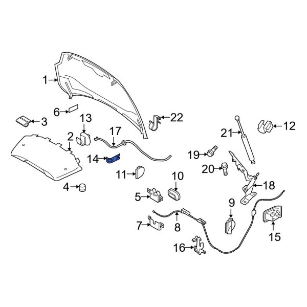 Hood Release Cable Bracket