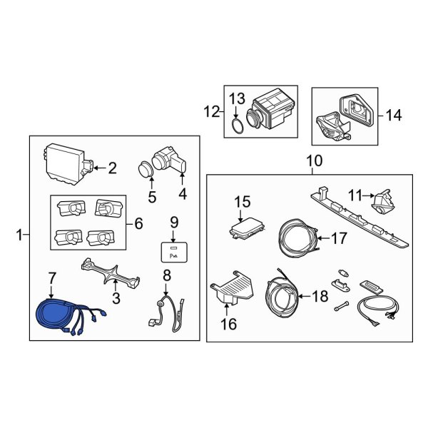 Parking Aid System Wiring Harness