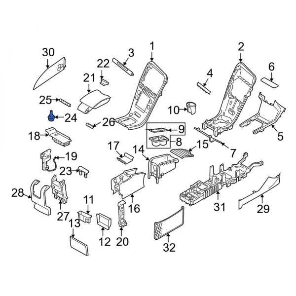 Console Armrest Bumper