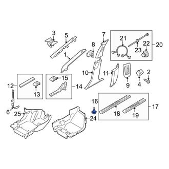 Volvo OE - Rear Door Sill Plate Clip