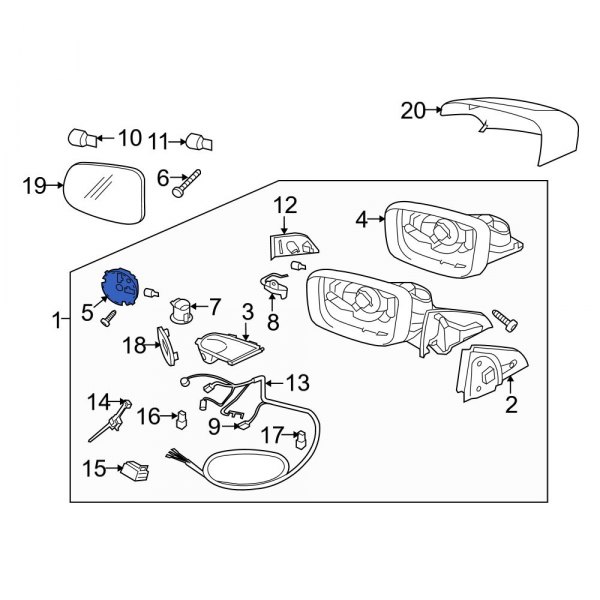 Door Mirror Drive Motor