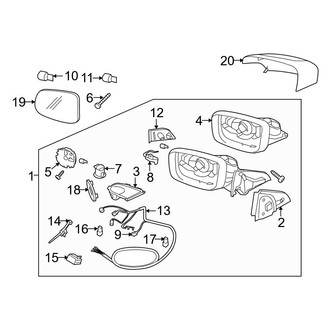 Volvo OE - Front Door - Outside Mirrors (With Blind Spot Info System)