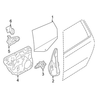 Volvo OE - Rear Door - Glass & Hardware