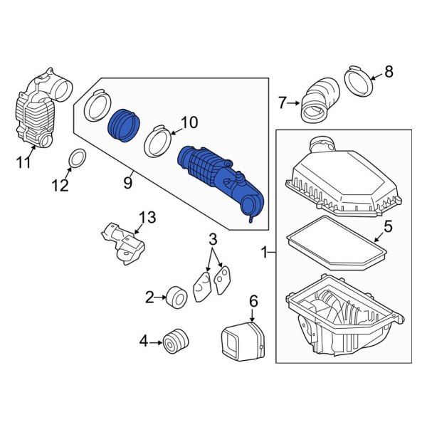 Engine Air Intake Hose