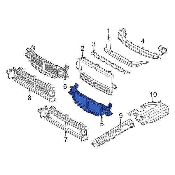 Volvo OE 32345498 - Front Upper Radiator Support Air Duct