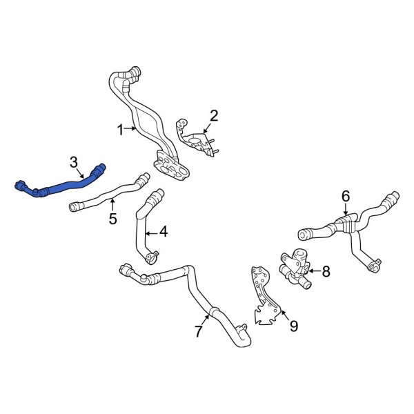 Volvo OE 31368540 HVAC Heater Hose