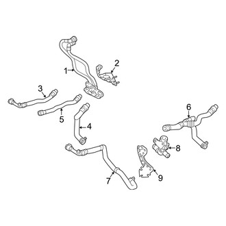 Volvo OE - Cooling - Hoses & Pipes (Code: 2B01), (T5 Inscription / T5 Momentum / T5 R-Design / T6 Inscription / T6 Momentum / T6 R-Design)