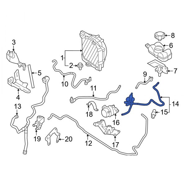 Drive Motor Inverter Radiator Hose