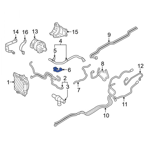 Drive Motor Inverter Radiator Hose