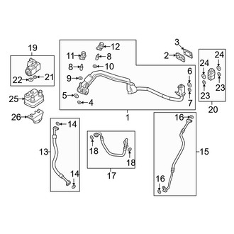 Volvo OE - Air Conditioner & Heater - Condenser, Compressor & Lines (Front A/C Lines)