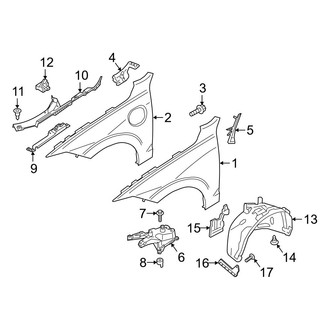 Volvo OE - Fender & Components (Fender & Mounting)