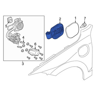 Volvo OE - Front Drive Motor Battery Pack Charging Port Door Assembly