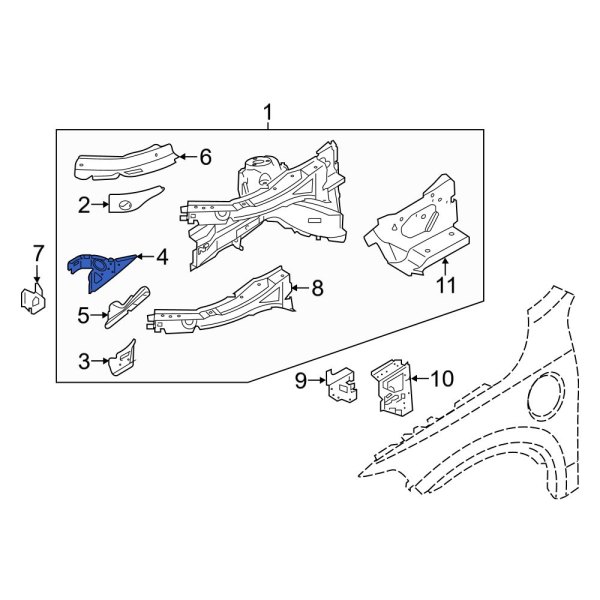 Fender Apron Reinforcement