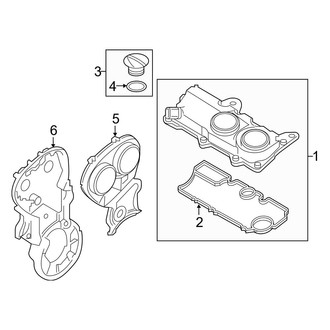 Volvo OE - Engine / Transaxle - Valve & Timing Covers (PLUG-IN HYBRID EV-GAS (PHEV))