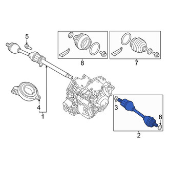 Volvo OE - Front Left CV Axle Assembly