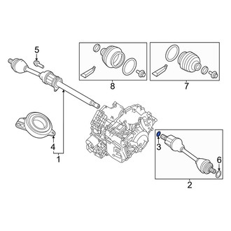 Volvo OE - Left CV Axle Shaft Retaining Ring