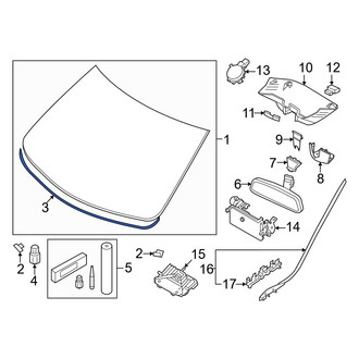 Volvo OE - Front Lower Windshield Molding