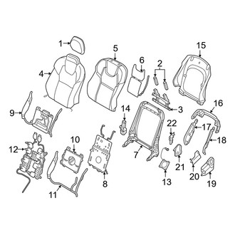 Volvo OE - Seats & Tracks - Passenger Seat Components (Seat Back)
