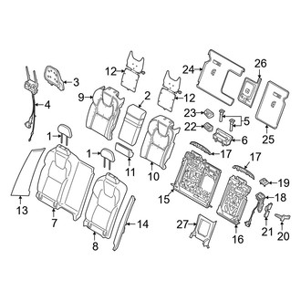 Volvo OE - Seats & Tracks - Rear Seat Components (Seat Back), (T5 R-Design / T6 R-Design / T8 R-Design)