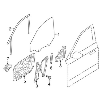 Volvo OE - Front Door - Glass & Hardware (B5 Inscription / B5 Momentum / B5 R-Design / B6 Inscription / B6 R-Design / T8 Recharge Inscription / T8 Recharge Inscription Expression / T8 Recharge Polestar / T8 Recharge R-Design)