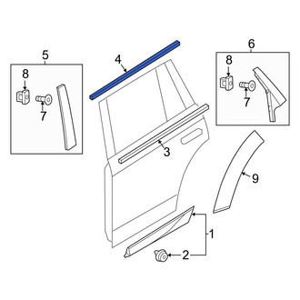Volvo OE - Rear Right Door Reveal Molding