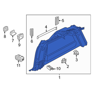 Volvo OE - Rear Right Lower Interior Quarter Panel Trim Panel