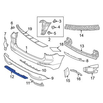 Volvo OE - Rear Center Bumper Trim