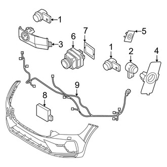 Volvo OE - Front Bumper & Grille - Electrical Components (Bright Theme), (B5 Core / B5 Plus / B5 Ultimate / B6 Ultimate / T8 Recharge Core / T8 Recharge Plus / T8 Recharge Ultimate)