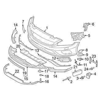 Volvo OE - Front Bumper & Grille - Bumper & Components (Bumper Cover & Trim), (T6 Polestar / T6 R-Design / T6 R-Design Platinum)