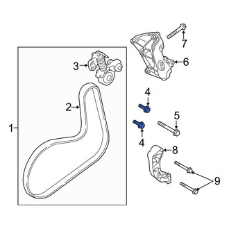 Volvo OE - Belt Tensioner Bolt