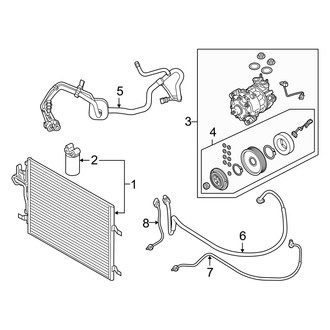 Volvo OE - Air Conditioner & Heater - Condenser, Compressor & Lines (T6 Polestar / T6 R-Design / T6 R-Design Platinum 3.0L)