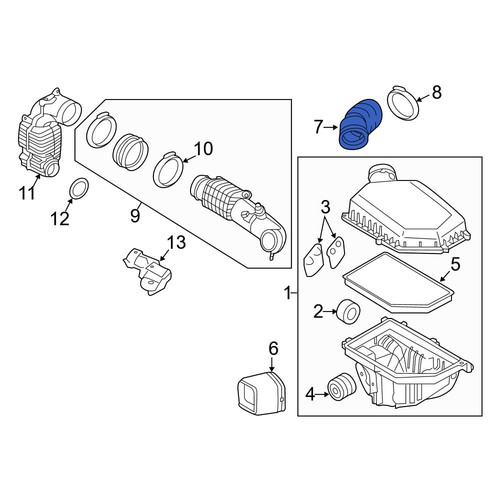 Volvo OE 31319688 - Engine Air Intake Hose