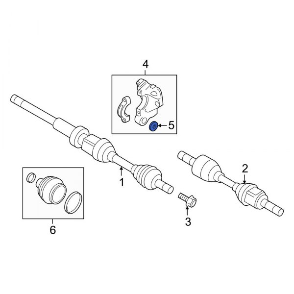 CV Axle Shaft Carrier Bearing