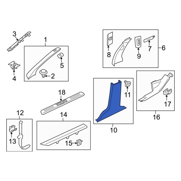 Door Pillar Post Trim Set