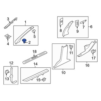Volvo OE - Body A-Pillar Trim Panel Clip