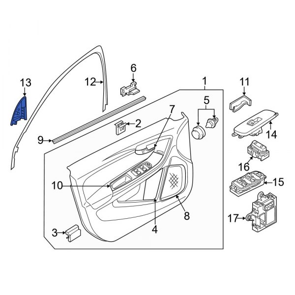 Door Mirror Trim Ring