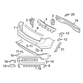 Volvo OE - Rear Bumper - Bumper & Components (Cover & Components), (T5 / T5 Platinum / T5 Premier)