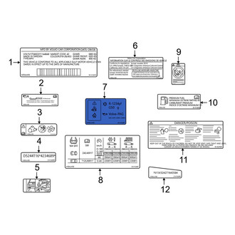 Volvo OE - A/C System Information Label
