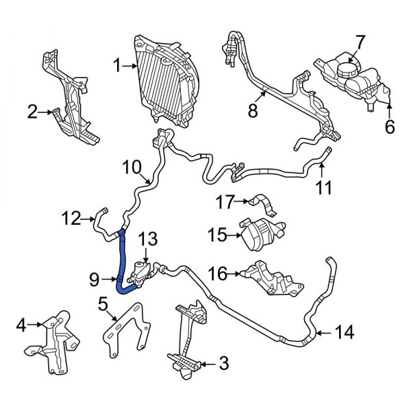 Drive Motor Inverter Radiator Hose