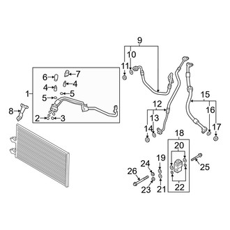 Volvo OE - Air Conditioner & Heater - Condenser, Compressor & Lines (Lines & Seals)