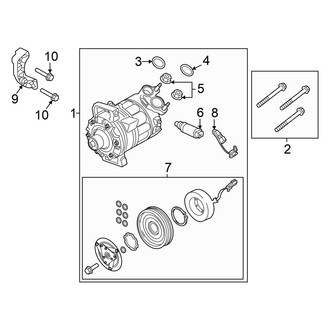 Volvo OE - Air Conditioner & Heater - Condenser, Compressor & Lines (Compressor), (B5 Plus / B5 Ultimate)