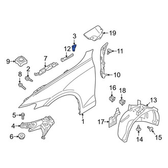 Volvo OE - Left Fender Spacer