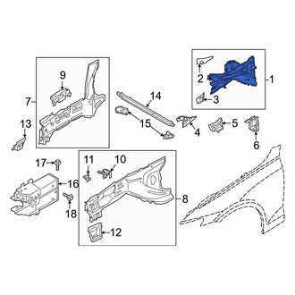 Volvo OE - Front Right Fender Apron Assembly