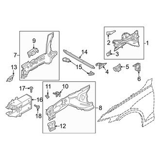 Volvo OE - Fender - Structural Components & Rails (B5 Plus / B5 Ultimate)