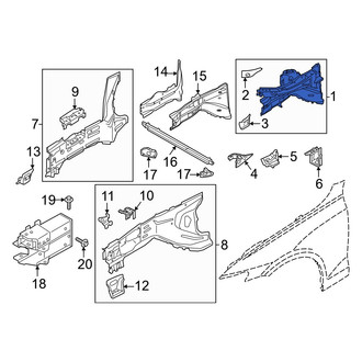 Volvo OE - Front Right Fender Apron Assembly