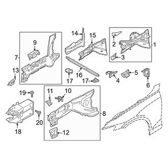 Volvo OE - Fender - Structural Components & Rails (T8 Recharge Polestar)