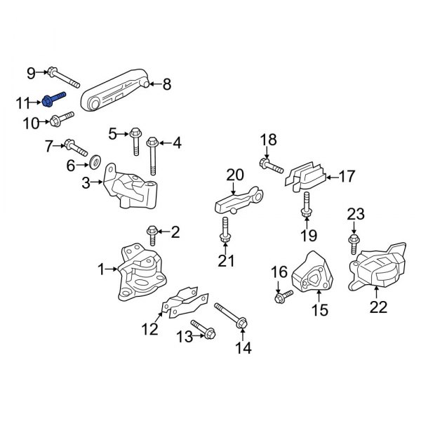 Engine Torque Strut Bolt