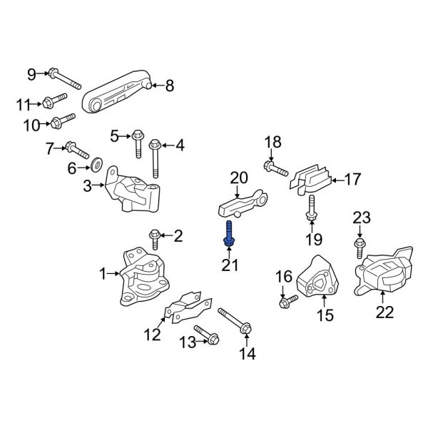 Engine Torque Strut Bolt