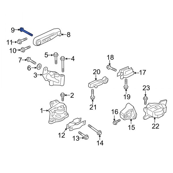 Engine Torque Strut Bolt