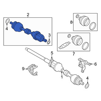 Volvo OE - Front Left CV Axle Assembly